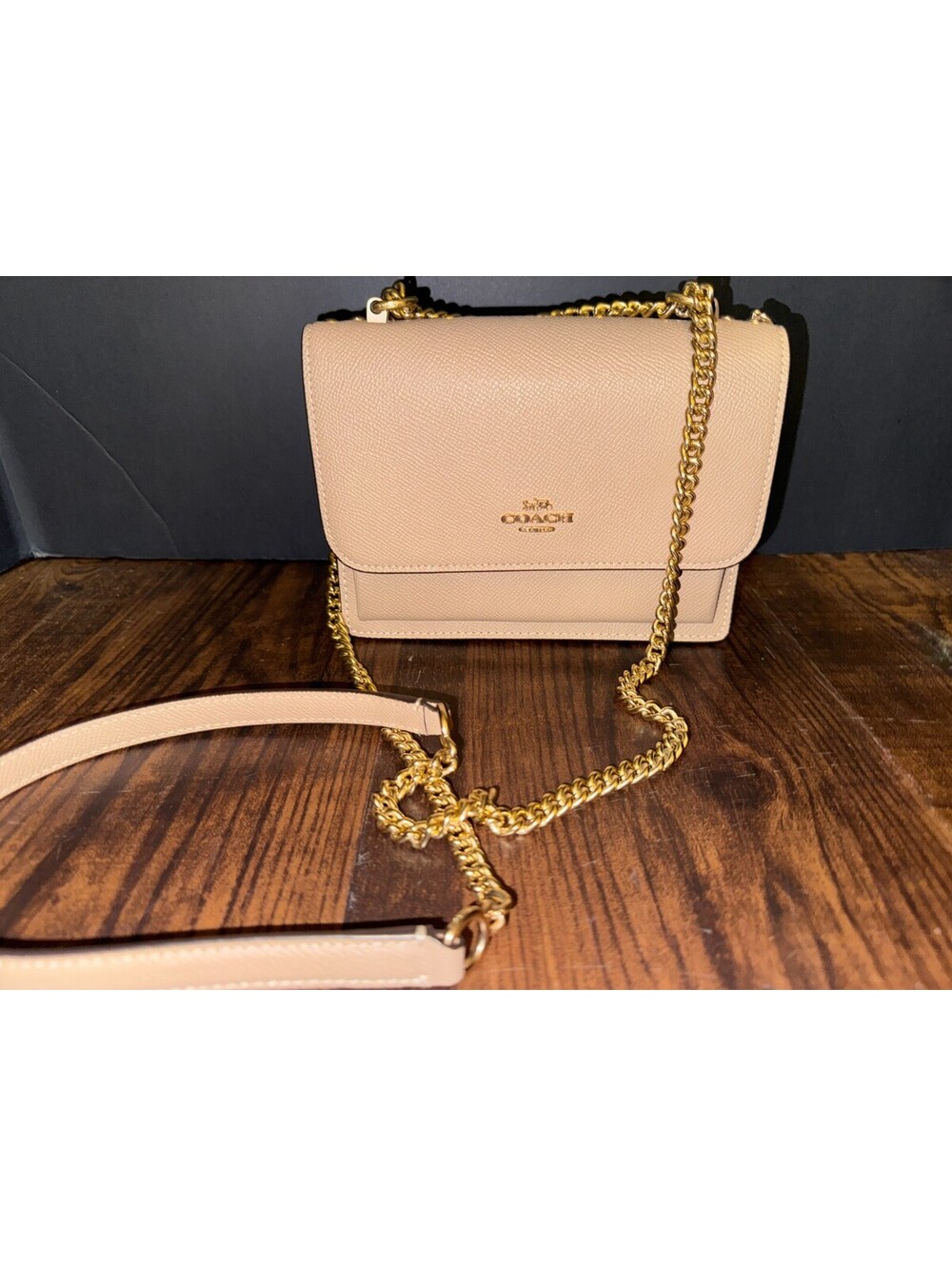 Coach Tan / Gold Mini Klare Crossbody Bag Purse NWOT E2222-C9949